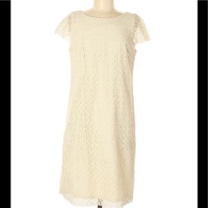 Talbots Ivory Crocheted Dress